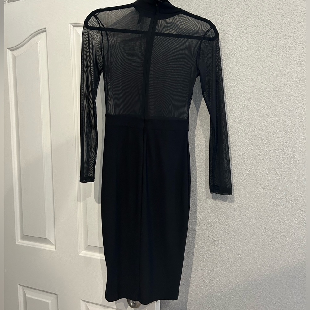 GoJane Black Dress with Mesh Top